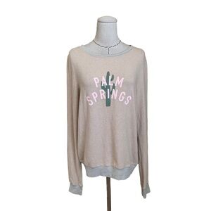 NWT Wildfox Palm Springs Cactus Long Sleeve Sweatshirt Top Small